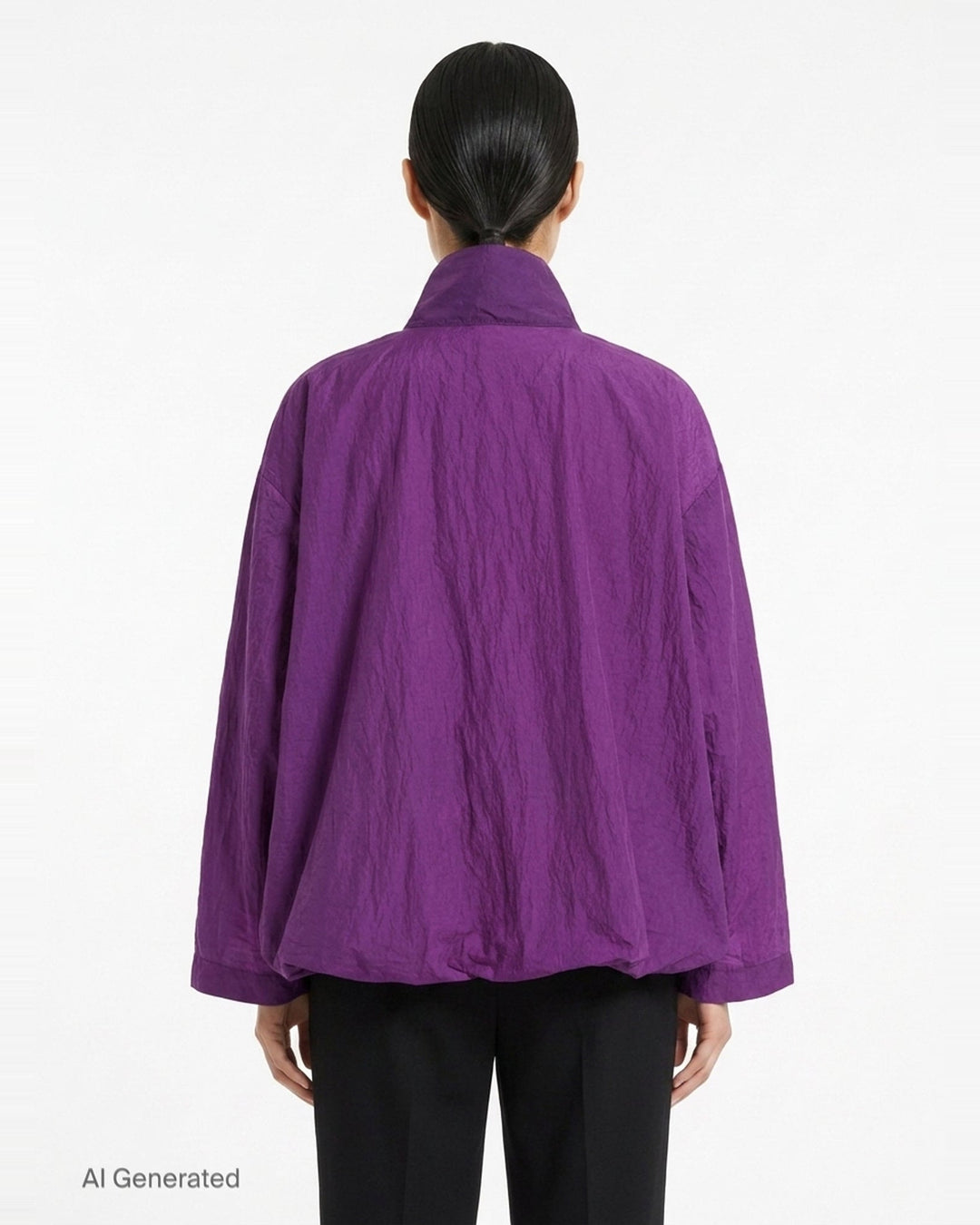 Draped Soft Nylon Jacket | Alaïa | Club21 - back