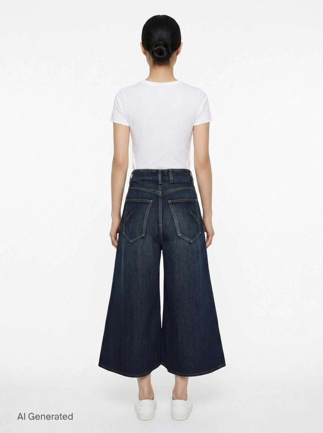 Palazzo Dock Blue Denim Shorts | Alaïa | Club21 - back