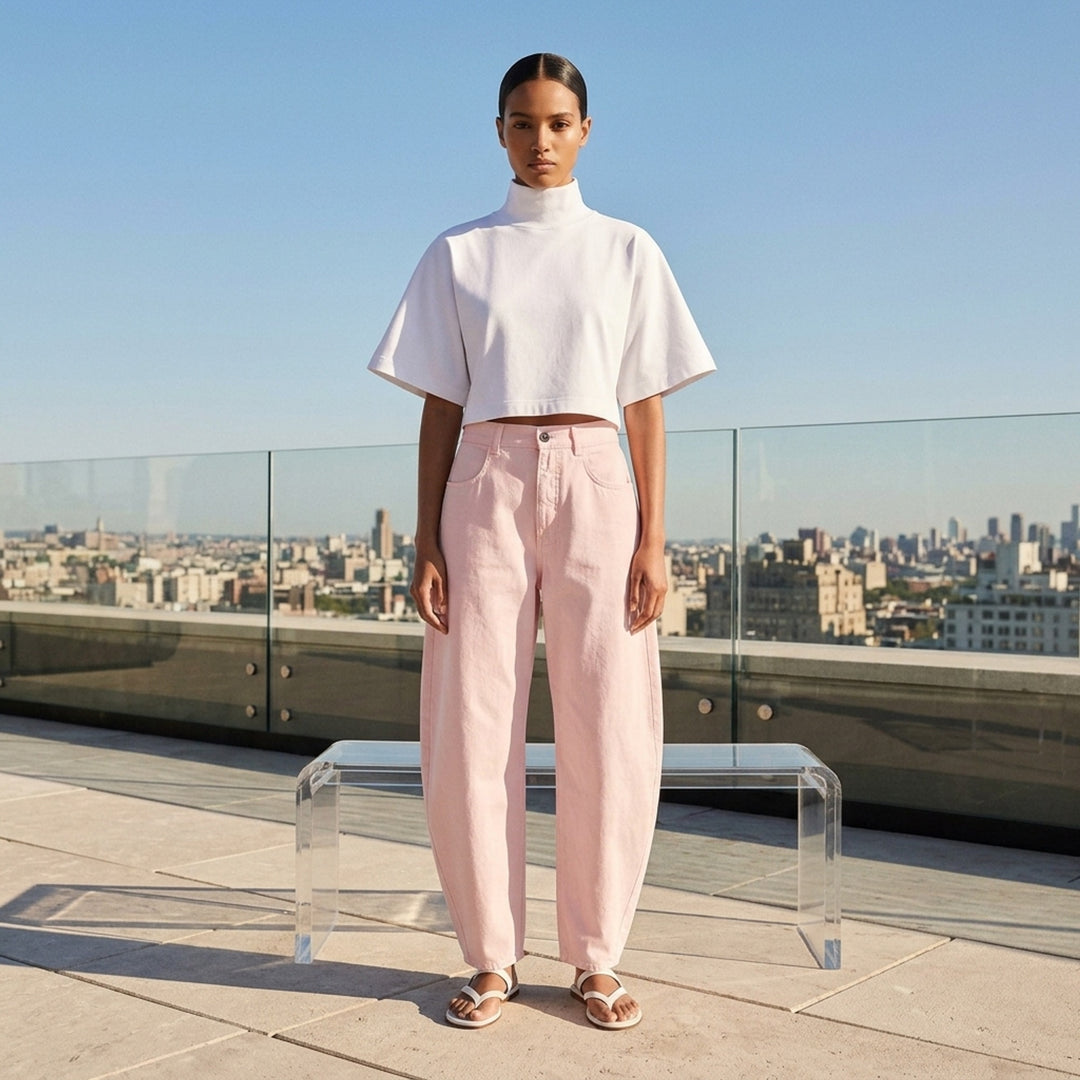 Round Tinted Denim Pants | Alaïa | Club21 - lifestyle
