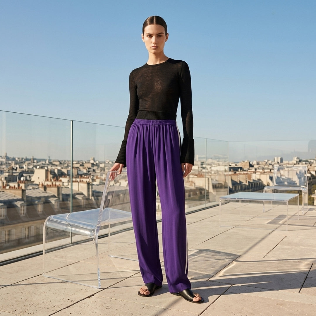 Straight Viscose Cady Pants | Alaïa | Club21 - lifestyle