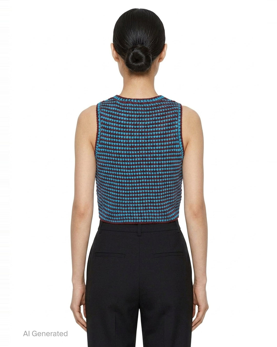 Striped Crochet Crop Tank Top | Alaïa | Club21 - back