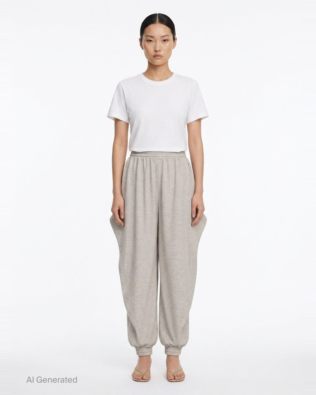 Triangle Fleece Jersey Pants | Alaïa | Club21 - front