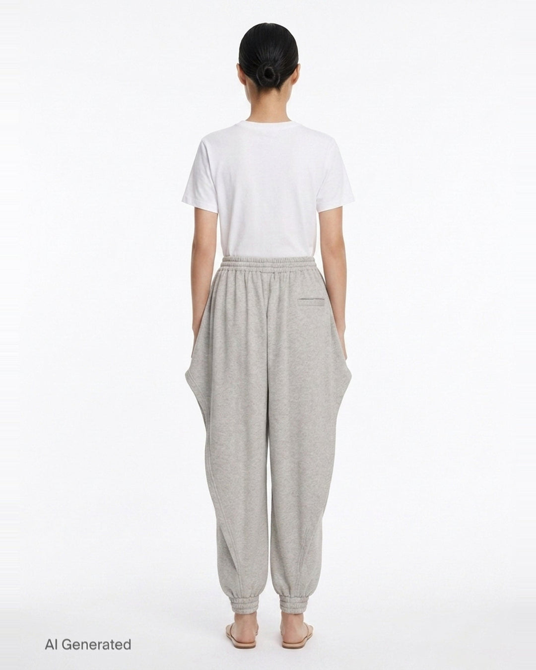 Triangle Fleece Jersey Pants | Alaïa | Club21 - back