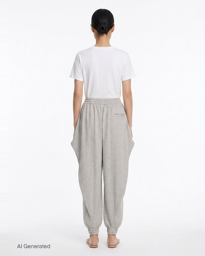 Triangle Fleece Jersey Pants | Alaïa | Club21 - back