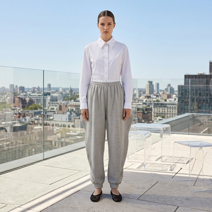 Triangle Fleece Jersey Pants | Alaïa | Club21 - lifestyle