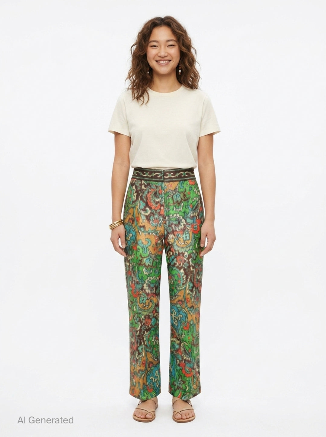 Charlotte Paisley Print Pants | Alemais | Club21 - front