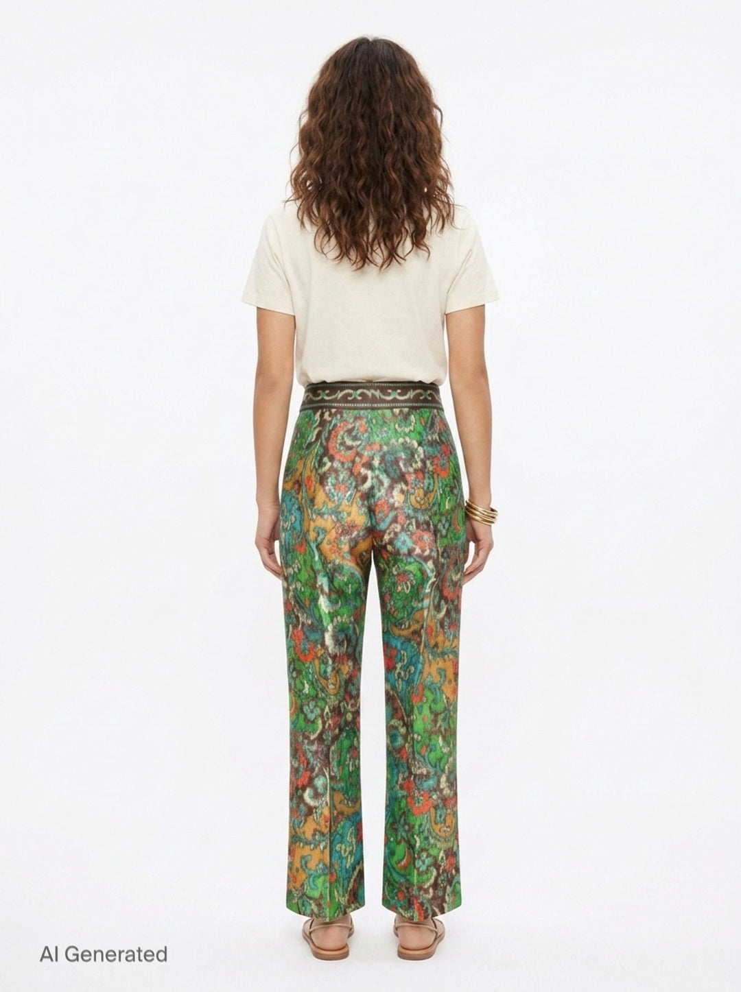 Charlotte Paisley Print Pants | Alemais | Club21 - back