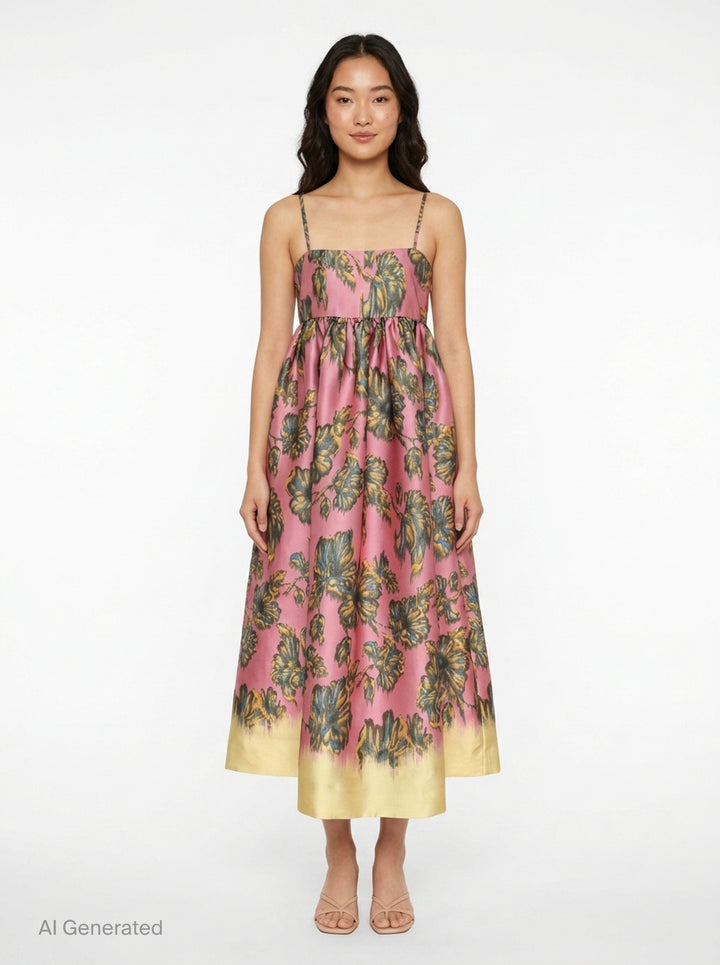 Faye Floral Midi Dress | Alemais | Club21 - front