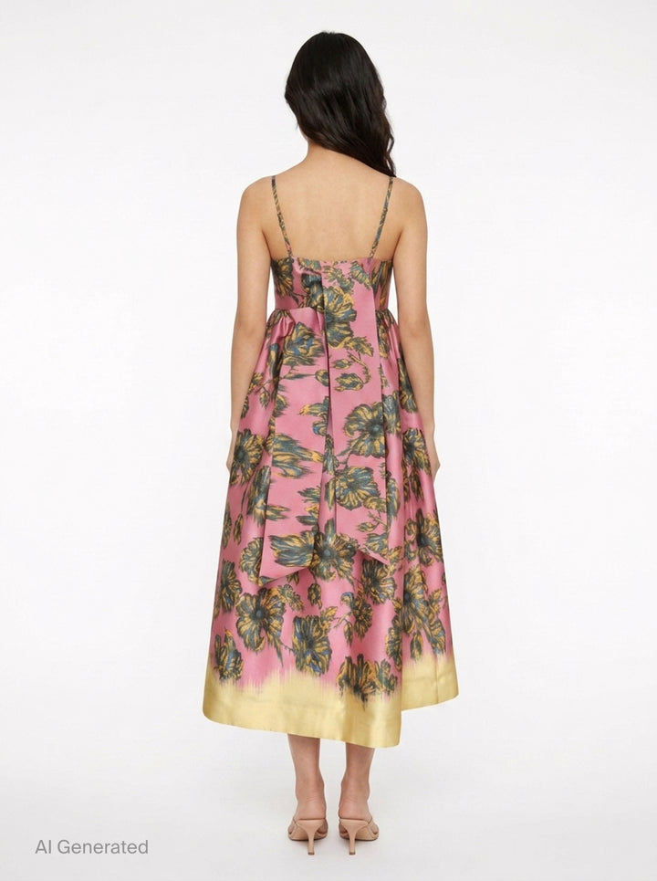 Faye Floral Midi Dress | Alemais | Club21 - back