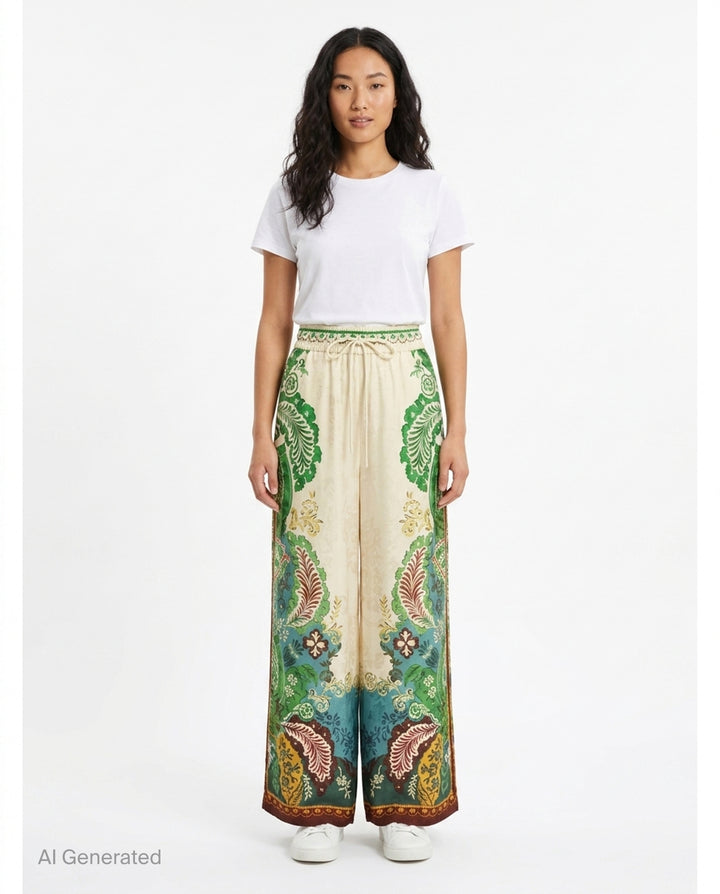 Florence Wide-Leg Pants | Alemais | Club21 - front