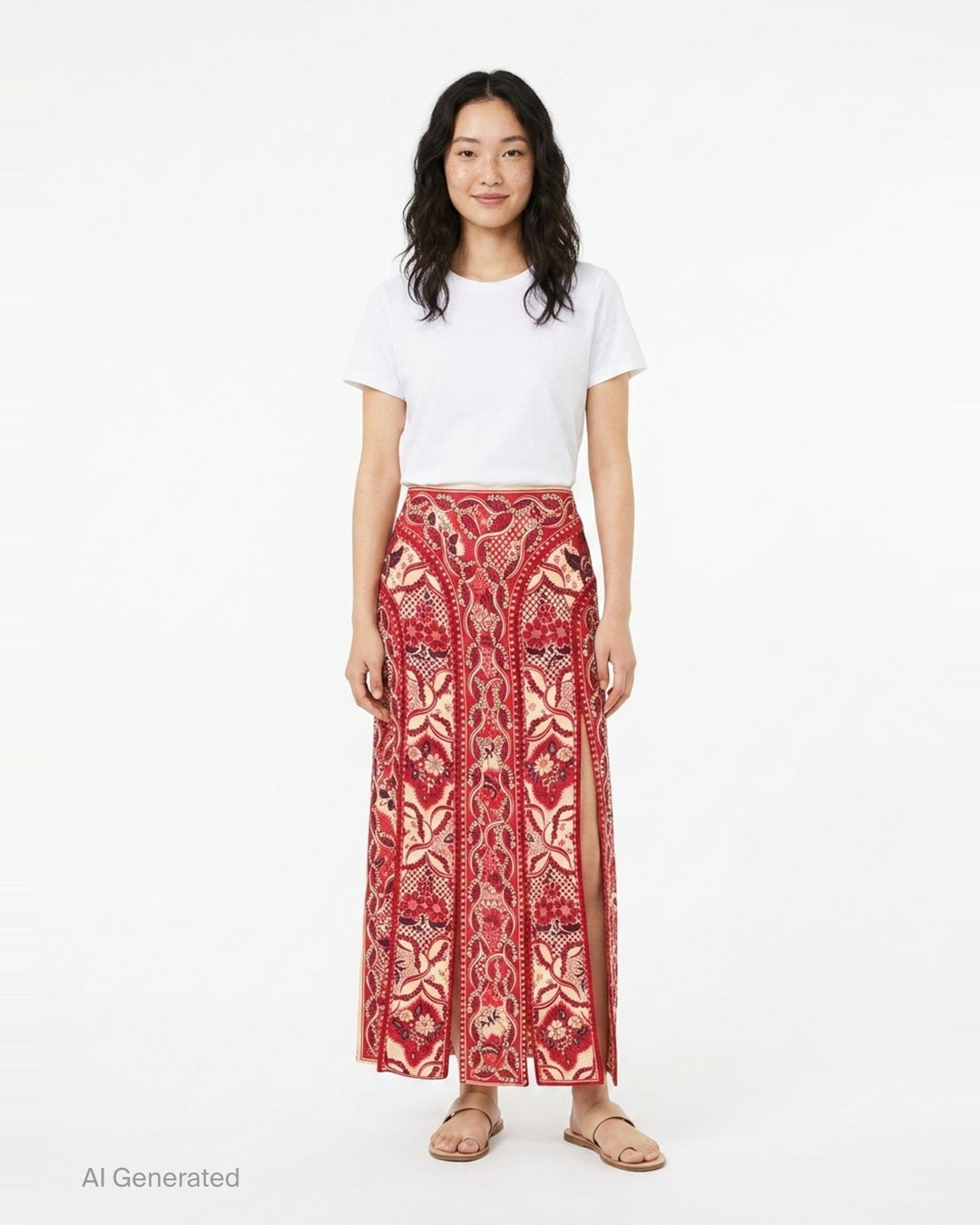 Kenny Floral Print Midi Skirt | Alemais | Club21 - front
