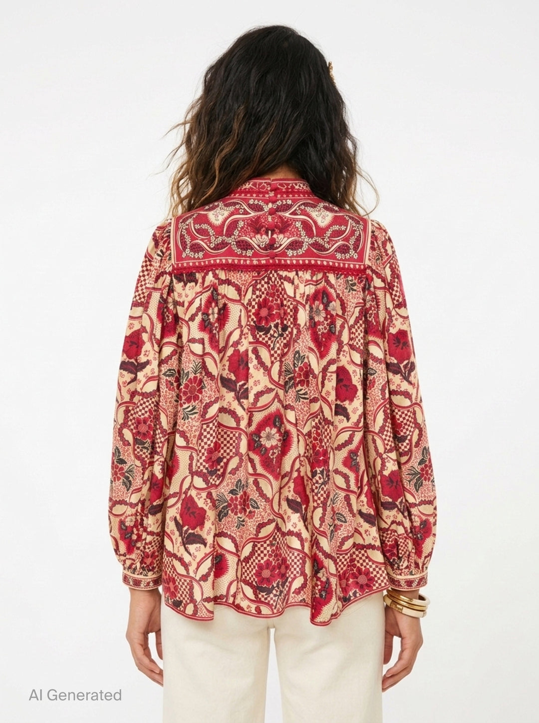 Kenny Floral Woven Blouse | Alemais | Club21 - back