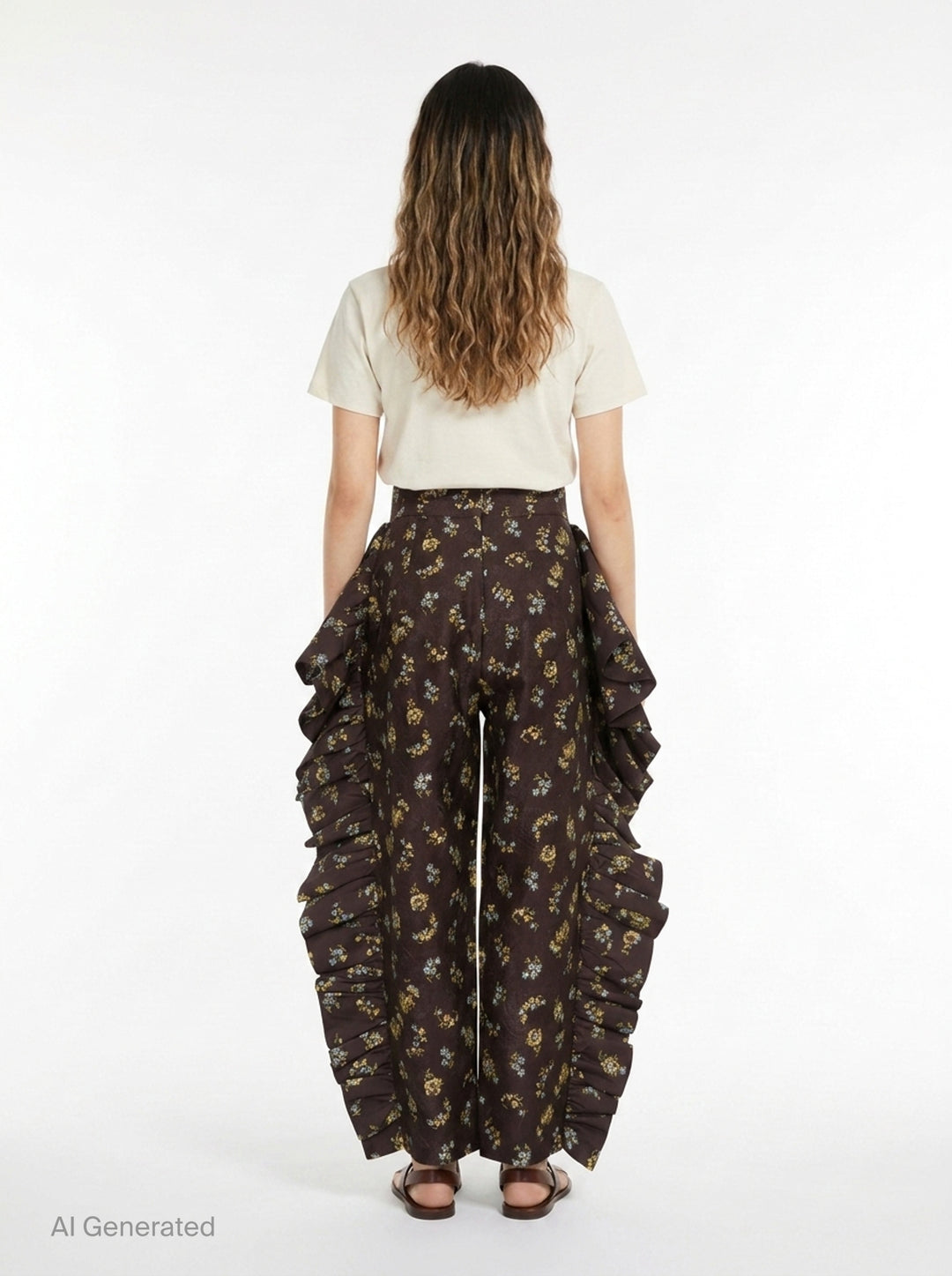 Lilah Floral Ruffle Pants | Alemais | Club21 - back