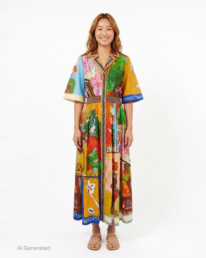 Mlak Printed Shirtdress | Alémais | Club21 - front