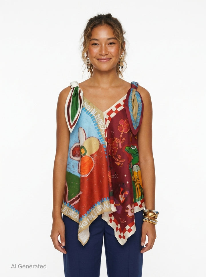 Mlak Silk Top | Alemais | Club21 - front