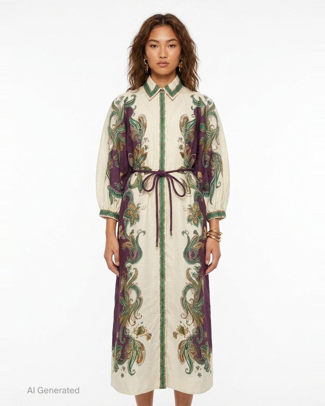 Ruthie Paisley Shirtdress | Alemais | Club21 - front
