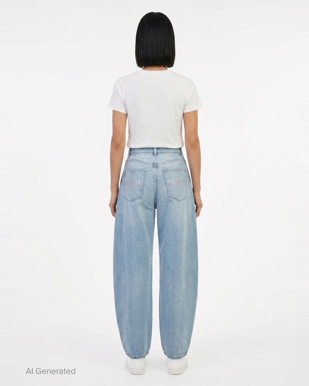 Blow Up Crystal Hotfix Jeans | Alexander Wang | Club21 - back