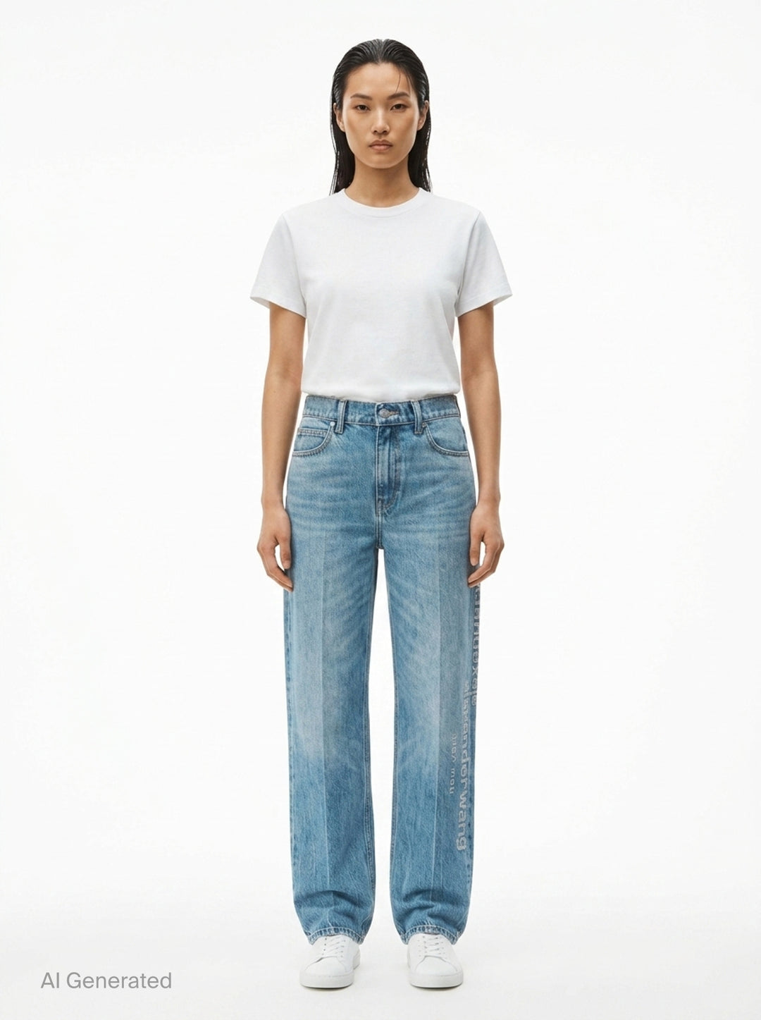 EZ Hotfix Mirror Logo Jeans | Alexander Wang | Club21 - front