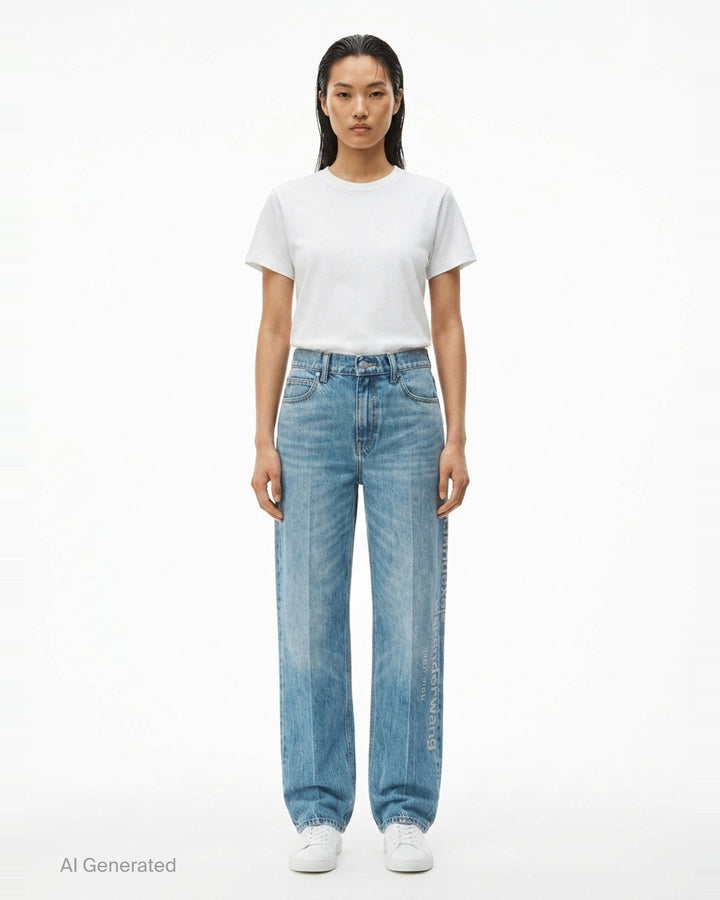 EZ Hotfix Mirror Logo Jeans | Alexander Wang | Club21 - front