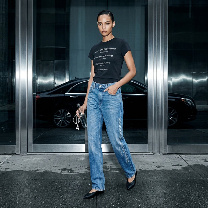 EZ Hotfix Mirror Logo Jeans | Alexander Wang | Club21 - lifestyle