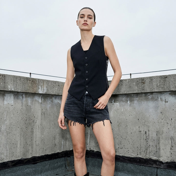 Fitted Tailored Vest with Loop Zip | Alexander Wang | Club21 - lifestyle