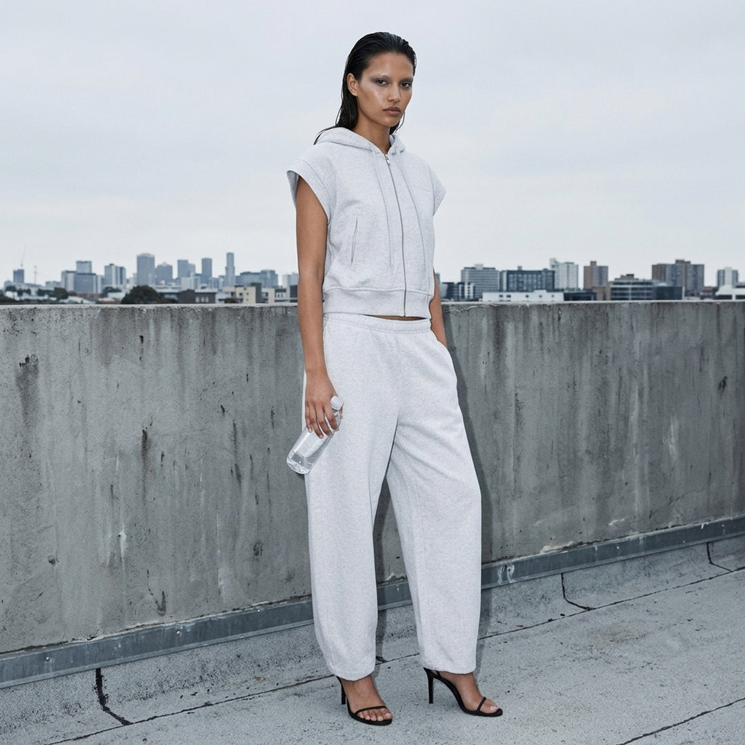 Fitted Zip Short Sleeve Hoodie | Alexander Wang | Club21 - lifestyle