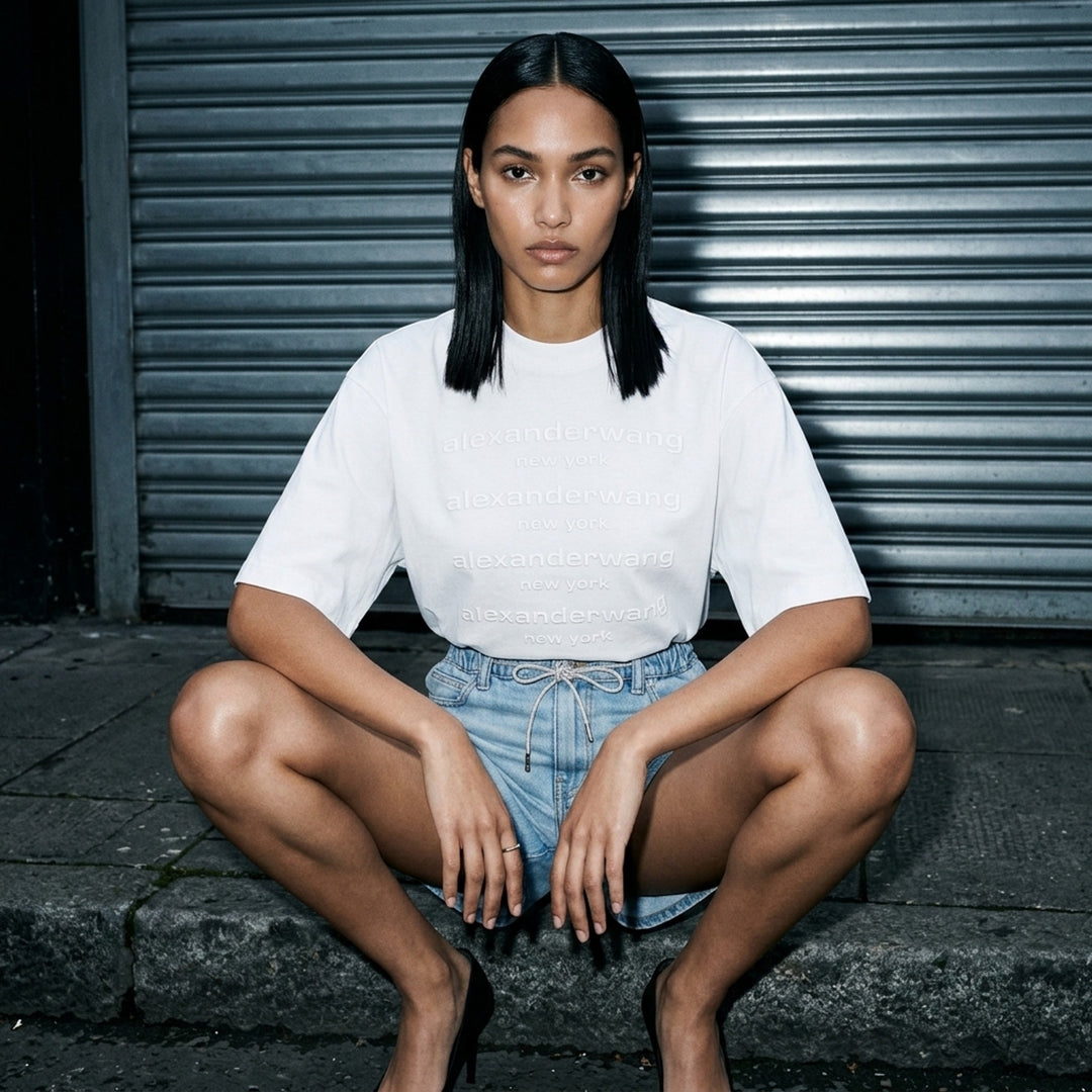 Gradient Logo Short Sleeve Tee | Alexander Wang | Club21 - lifestyle