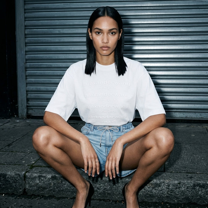Gradient Logo Short Sleeve Tee | Alexander Wang | Club21 - lifestyle