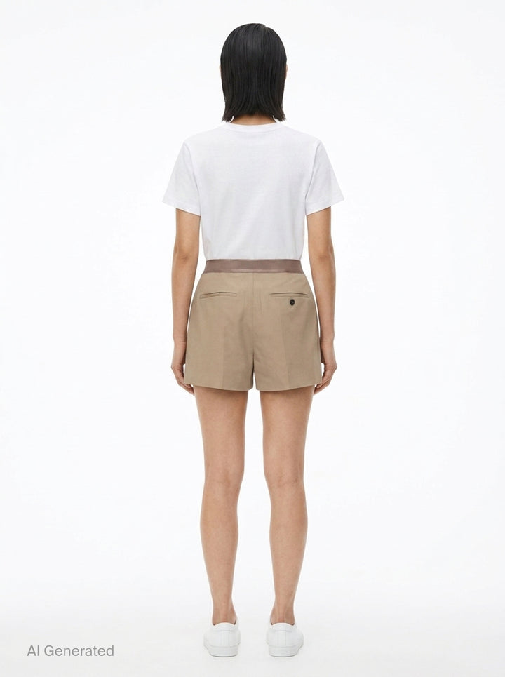 High-Rise Mini Shorts With Logo | Alexander Wang | Club21 - back