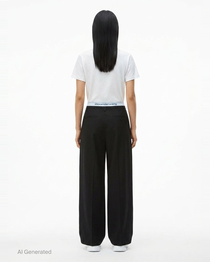 High-Rise Tailored Pants | Alexander Wang | Club21 - back