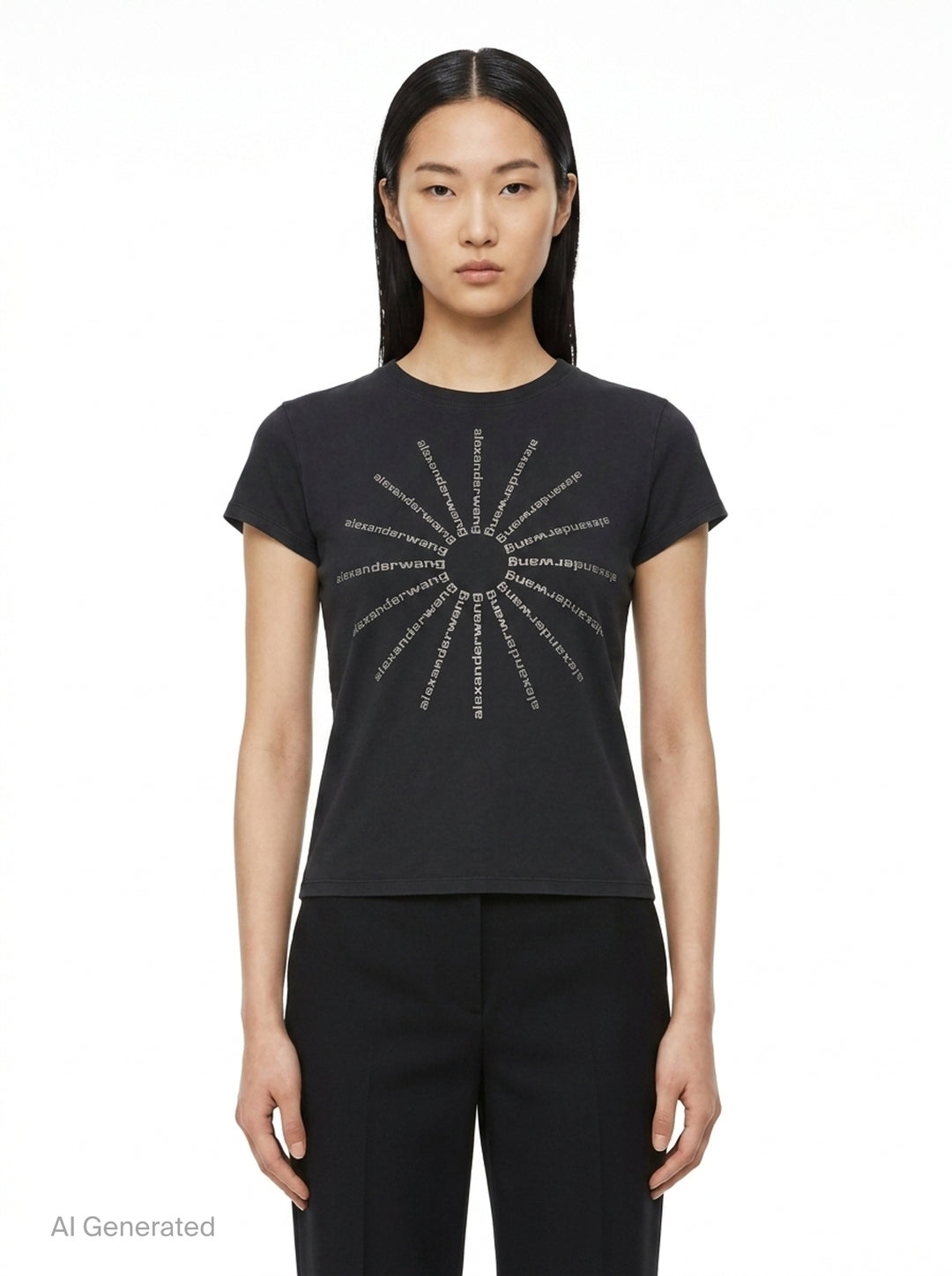 Hotfix Pinwheel Fitted Tee | Alexander Wang | Club21 - front