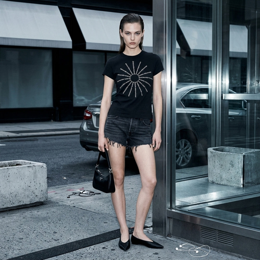 Hotfix Pinwheel Fitted Tee | Alexander Wang | Club21 - lifestyle