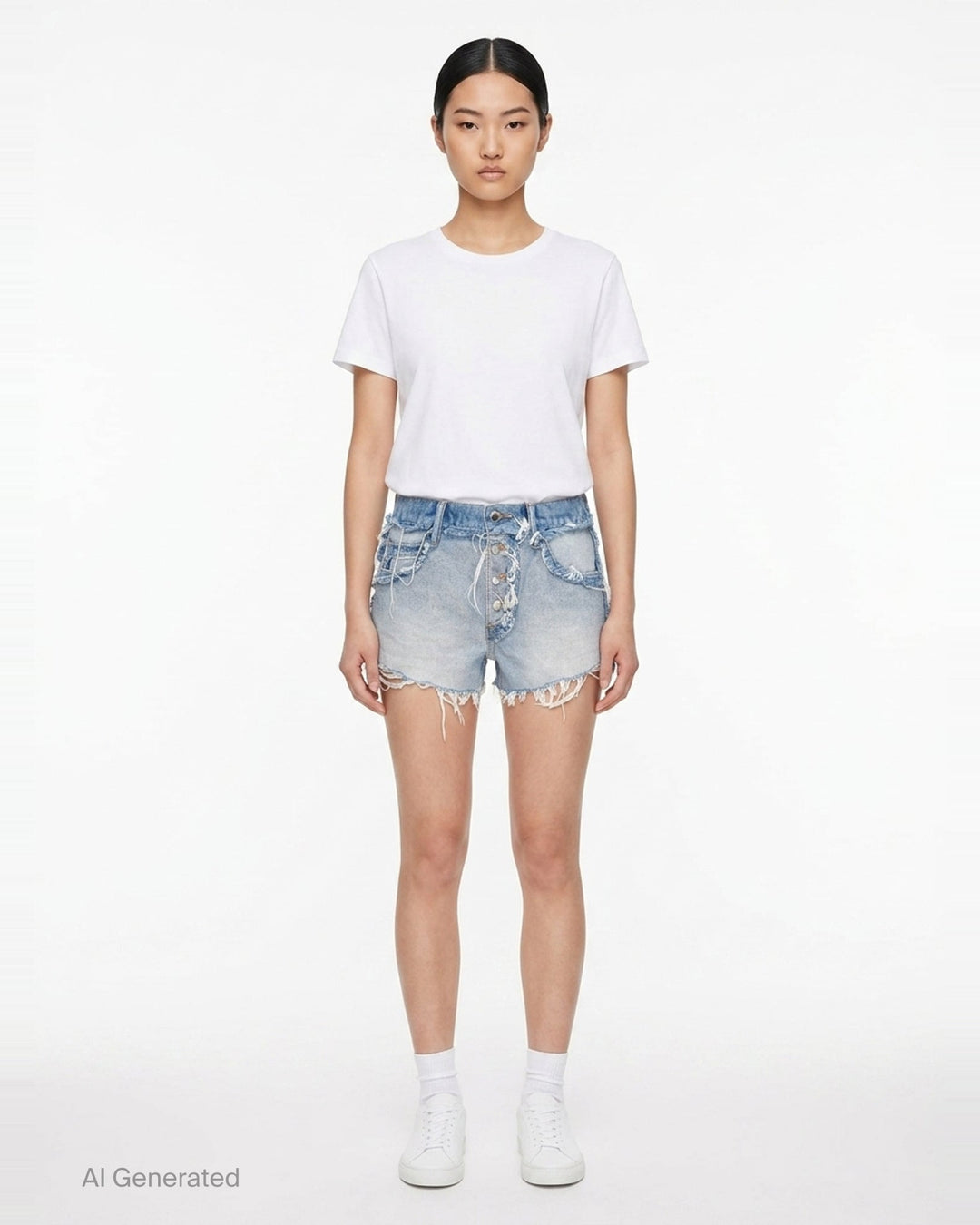 Inverted Mid Rise Shorts | Alexander Wang | Club21 - front