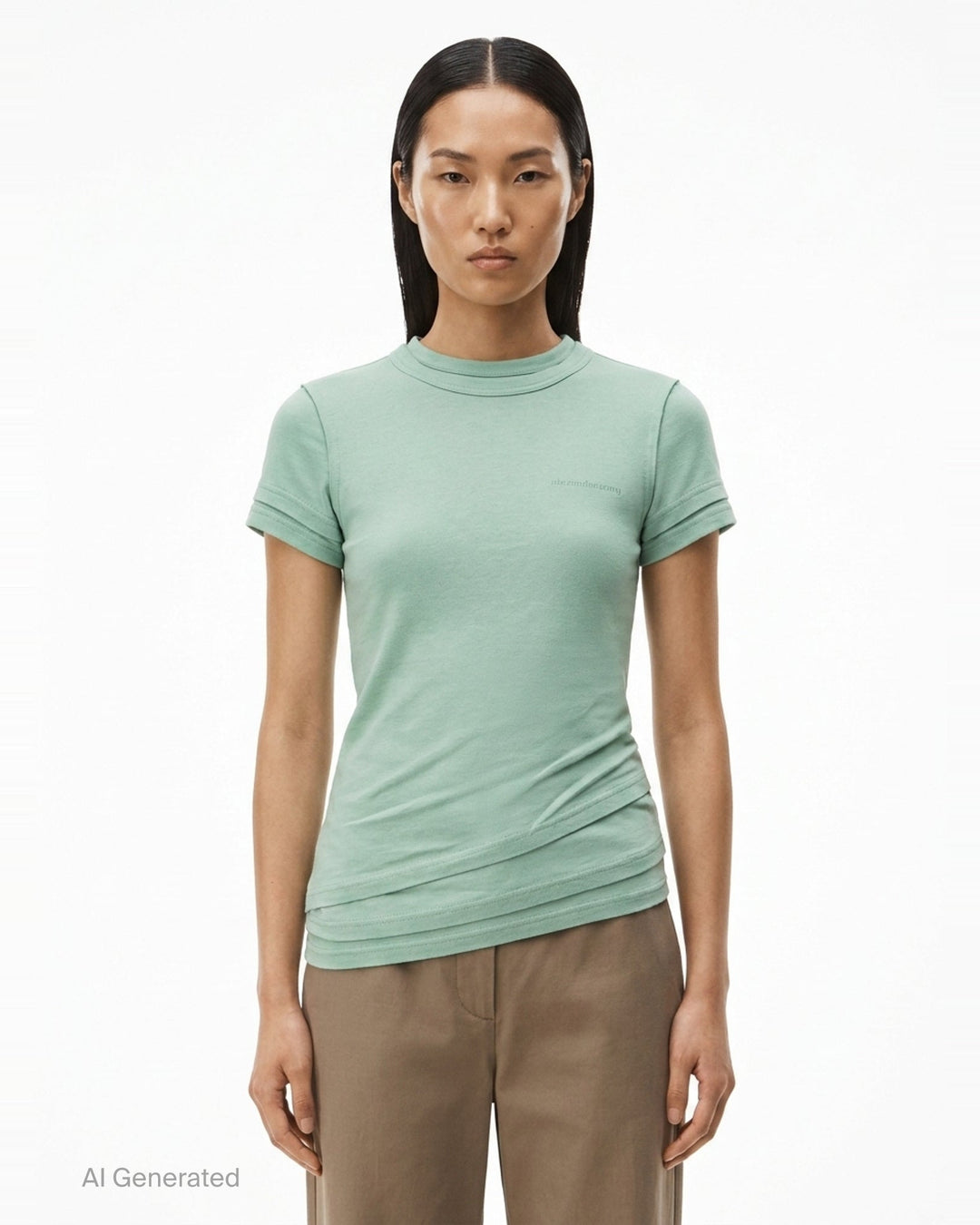 Layered Short Sleeve Top | Alexander Wang | Club21 - front