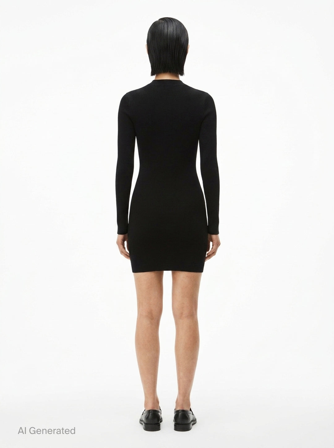 Long Sleeve Crew Neck Dress | Alexander Wang | Club21 - back