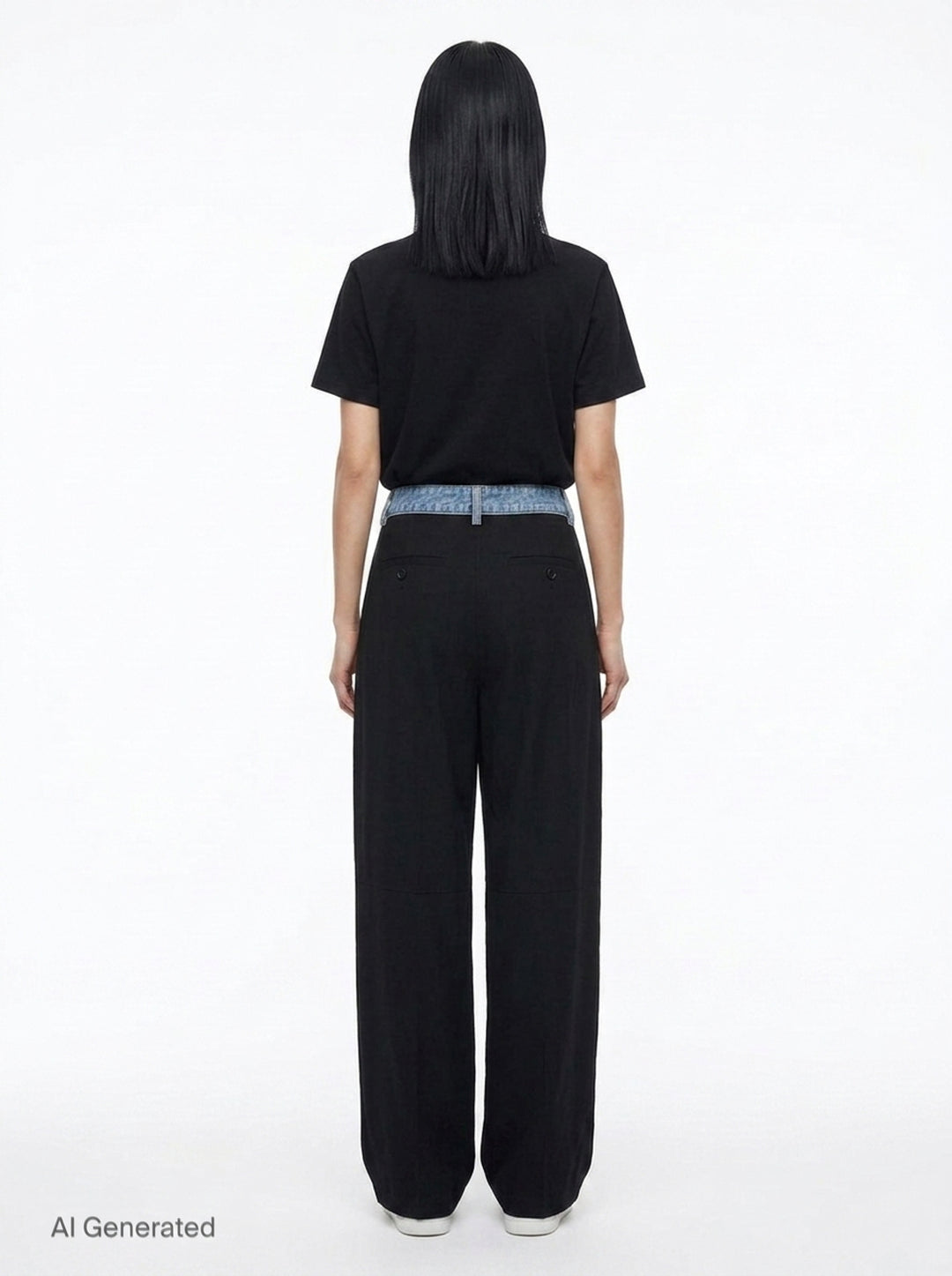 Mid-Rise Denim Waistband Pants | Alexander Wang | Club21 - back