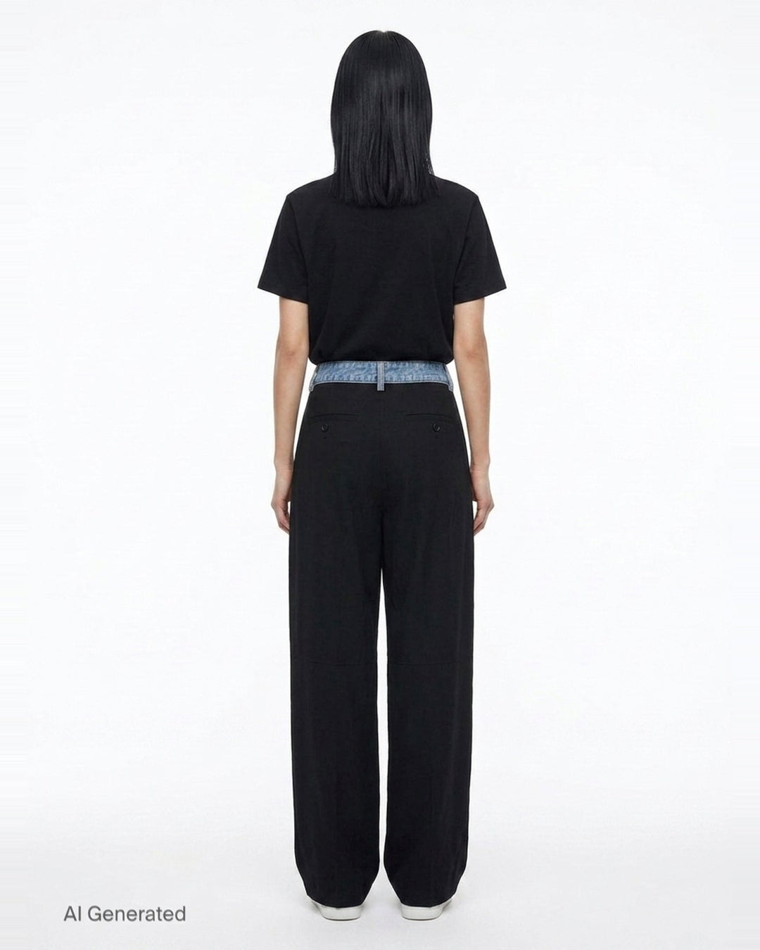 Mid-Rise Denim Waistband Pants | Alexander Wang | Club21 - back