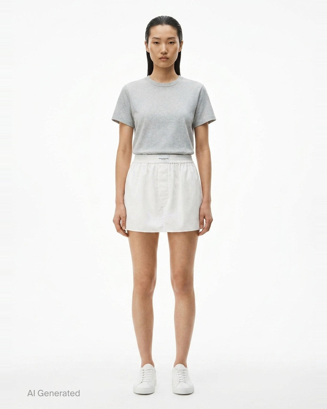 Mid-Rise Mini Boxer Skort | Alexander Wang | Club21 - front