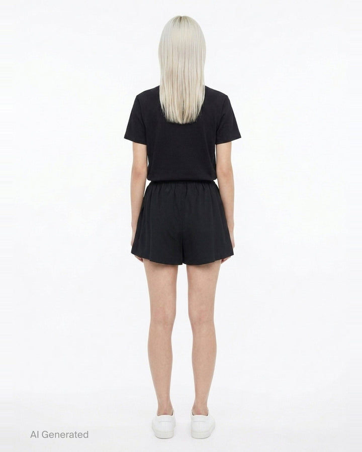 Mid-Rise Pleated Shorts | Alexander Wang | Club21 - back
