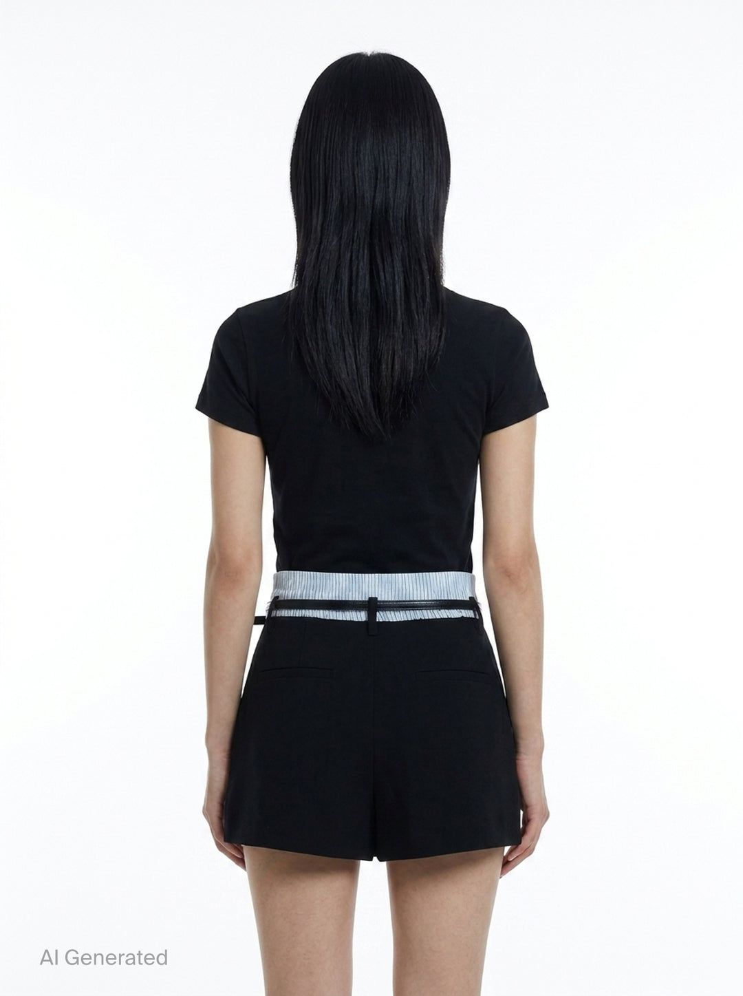Mid-Rise Pleated Shorts | Alexander Wang | Club21 - back