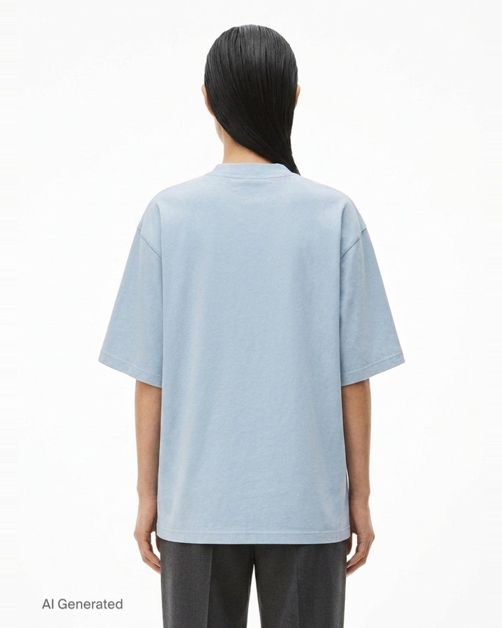 Mirrored Logo Short Sleeve Tee | Alexander Wang | Club21 - back