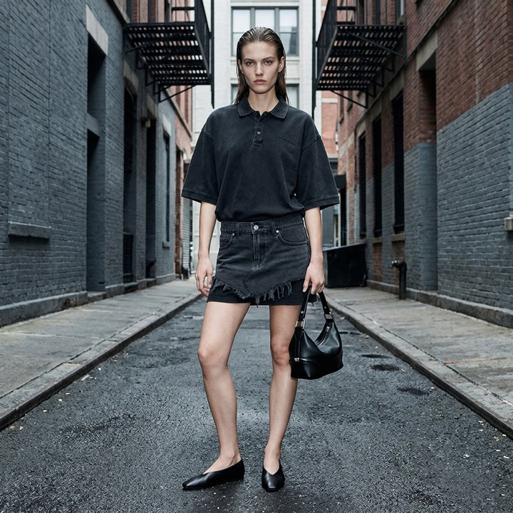 Pre-Styled Denim Polo Dress | Alexander Wang | Club21 - lifestyle