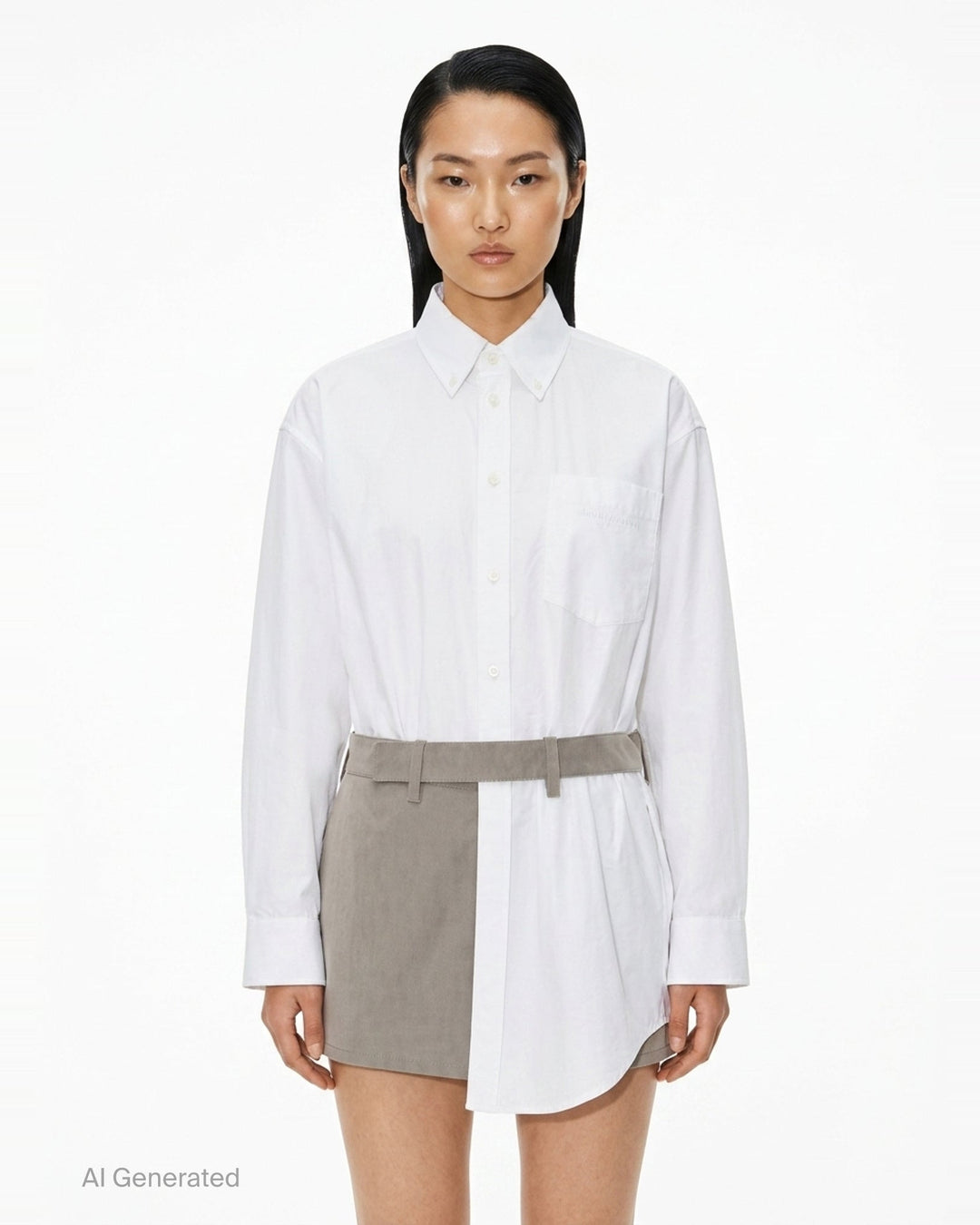 Pre-Styled Mini Skort Dress | Alexander Wang | Club21 - front