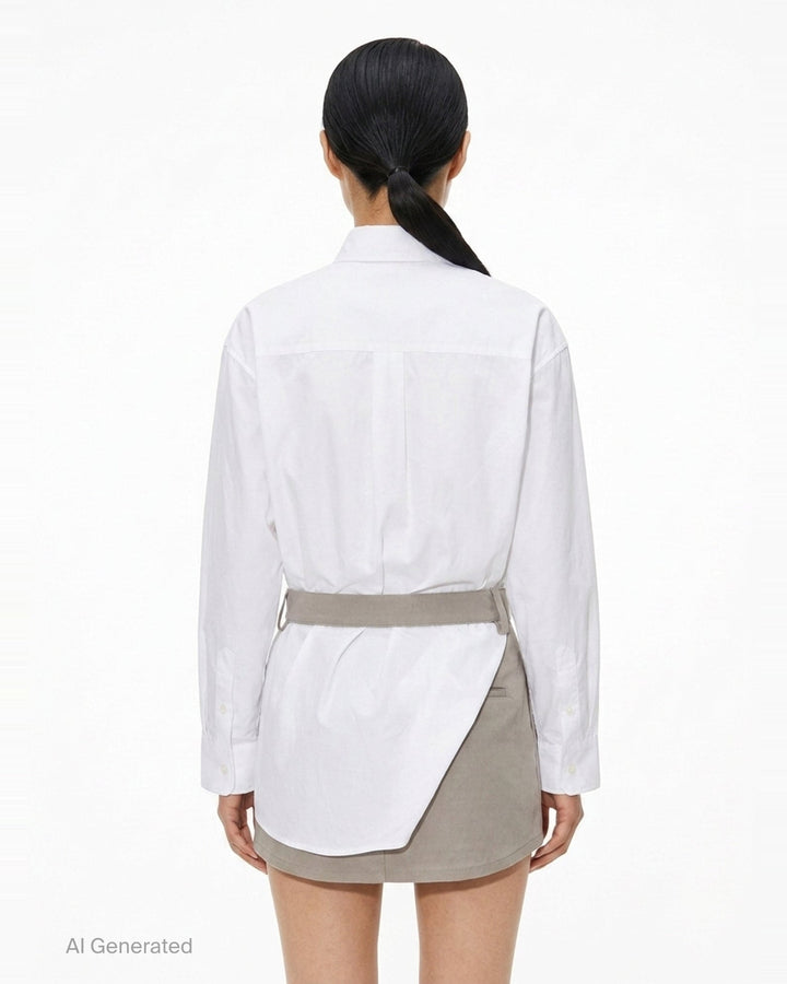 Pre-Styled Mini Skort Dress | Alexander Wang | Club21 - back