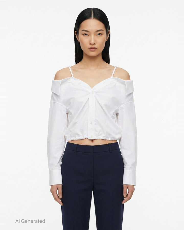 Pre-Styled Off Shoulder Blouse | Alexander Wang | Club21 - front