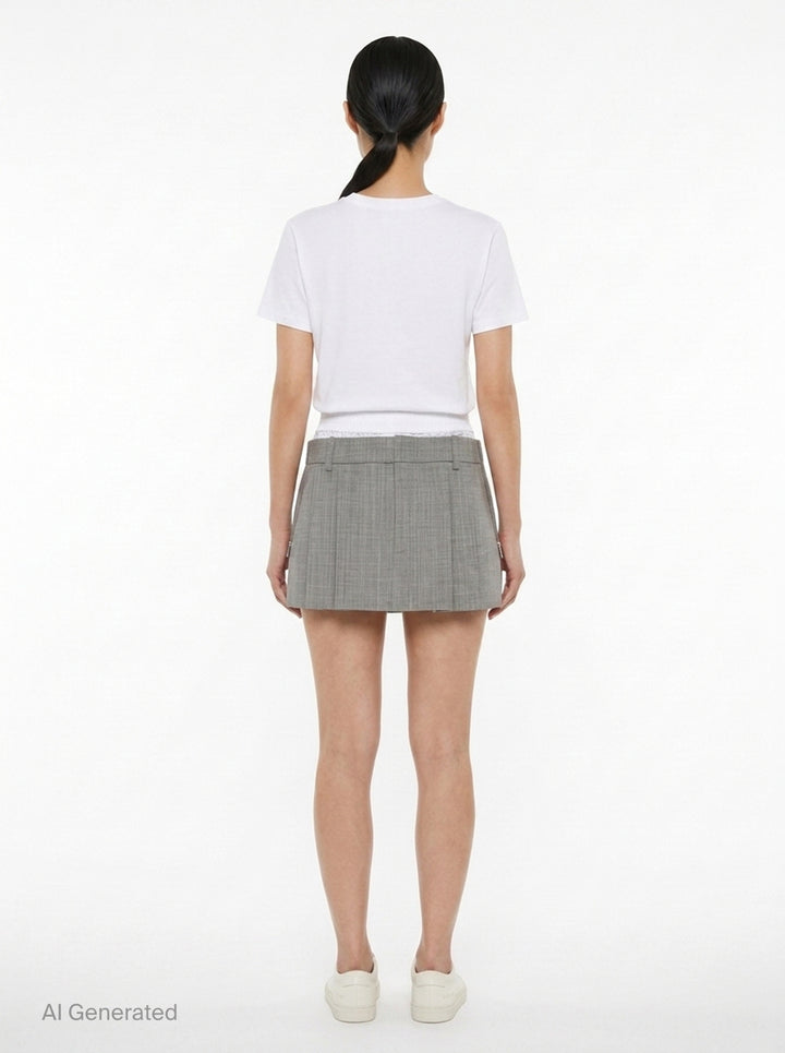 Pre-Styled Pleated Skort | Alexander Wang | Club21 - back