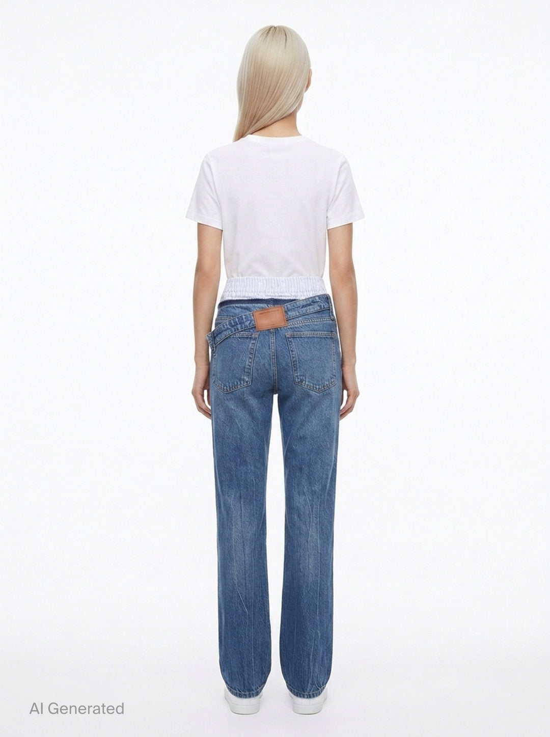 Pre-Styled Slim Jeans With Boxer | Alexander Wang | Club21 - back