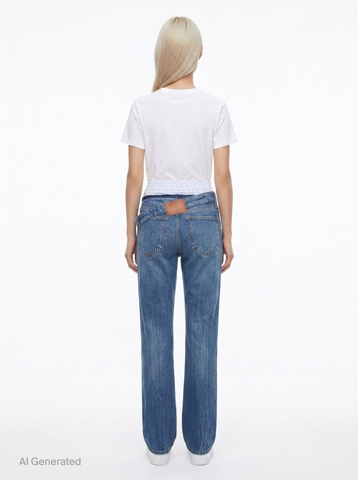 Pre-Styled Slim Jeans With Boxer | Alexander Wang | Club21 - back