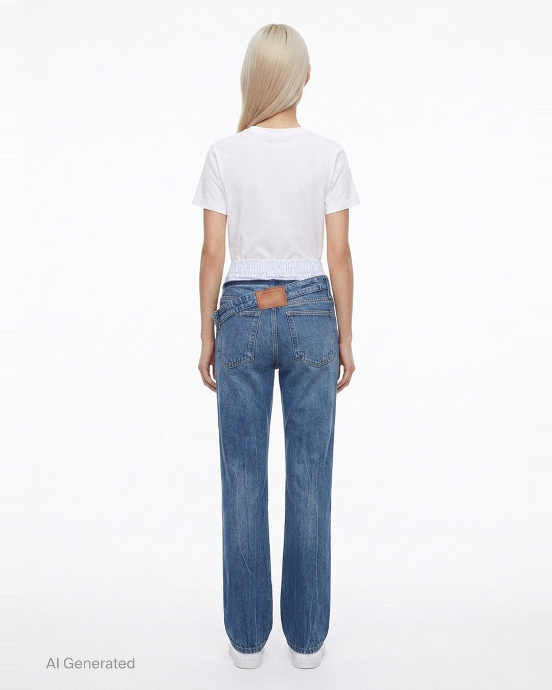 Pre-Styled Slim Jeans With Boxer | Alexander Wang | Club21 - back