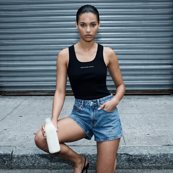 Racer Tank With Jacquard Logo | Alexander Wang | Club21 - lifestyle